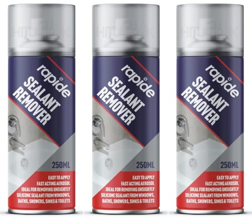 RAPIDE SILICONE SEALANT REMOVER FAST ACTING AEROSOL SPRAY 250ML X 3