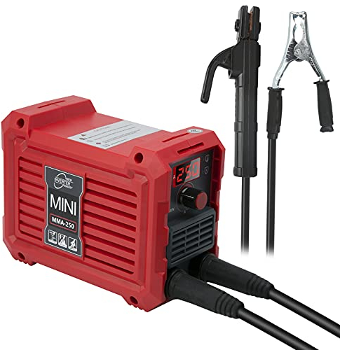 TKSE Schweißgerät, 220V Schweißer, 250A MMA-Schweißgerät, MMA-250 DC Inverter Digitalanzeige Schweißgerät Tragbares Mini-Elektrodenschweißgerät für den Haushalt(220V)