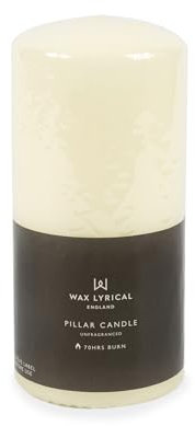 Wax Lyrical Unscented Pillar Candle 7X15CM Ivory