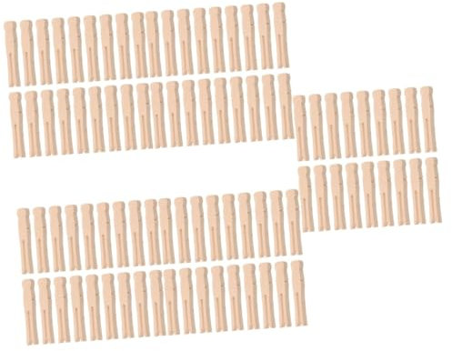 Cabilock 5 Sätze Wäscheklammern Aus Holz Wäscheklammern Für Wäscheleinen Für Winddichte Kleiderklammern Quilt-befestigungsclip Hölzern 100 Stück * 5