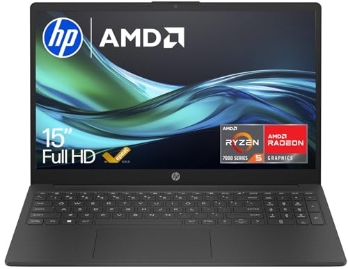 HP 15.6 Laptop | AMD Ryzen 5 | 16GB | 512GB SSD | Windows 11 Home True Vision camera | Long battery life | Ample storage | Anti-glare panel | 15-fc0004sa