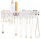 NIUBEST Organizador para collares de pared, organizador de joyas con 30 ganchos, organizador de joyas de roble y almacenamiento para collares, pulseras y anillos (blanco)