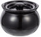 Housoutil Pentola per Zuppa in Terracotta Barattolo per Zuppa da Cucina da 500 Ml con Coperchio Barattolo per Stufato in Ceramica Nera da Cucina per Uso Domestico E Commerciale