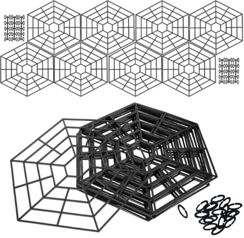 Peufcmi Red de estanque flotante | Protector de red de estanque | Protector de red hexagonal resistente para protección de gatos, adultos, mapaches, seguridad de aves marinas, garzas
