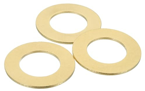 QUARKZMAN 3 Pack Arandela Plana Latón, Juego Arandelas Cobre M33 Arandelas Aplastamiento, ID 33mm, OD 59mm, 2.5mm Grosor Para Tornillos Reparación Maquinaria, Construcción