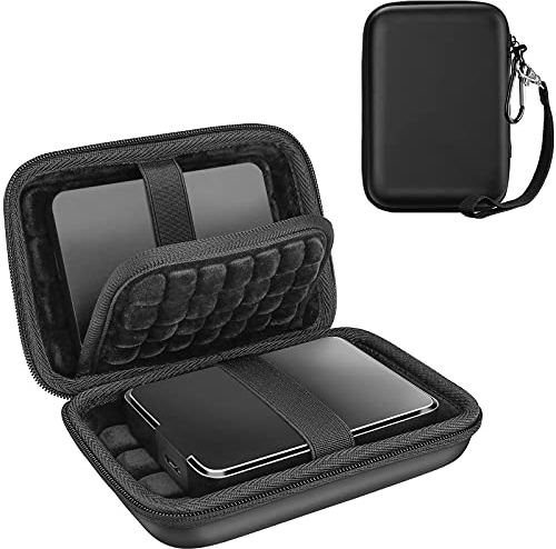 ProCase Custodia Hard Disk Esterno 2.5, può Tenere 2 Dischi Rigida per HDD SSD TOSHIBA UnionSine Maxtor KESU Seagate My Passport Hitachi SanDisk 500G 1TB 2TB 3TB 4TB -Nero