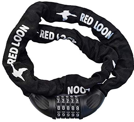 Fahrradschloß Red Loon Kettenschloß 110cm Zahlenschloß Radschloß ummantelt Motorrad Roller