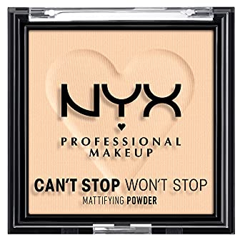 NYX Professional Makeup Fondotinta in polvere Can't Stop Won't Stop, Matte Finish, Light