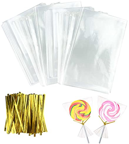 Bolsas De Celofan, 200 Pcs Bolsas Celofan Transparente, Bolsa Celofan Brocheta, Bolsas Transparentes Para Chuches, Bolsas Para Galletas