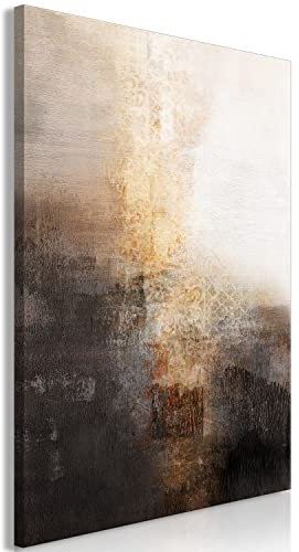 murando - Akustikbild Abstrakt Bilder Hochleistungsschallabsorber Schallschutz Leinwand Akustikdämmung 1 tlg Wandbild Raumakustik Schalldämmung Hintergrund beige braun grau