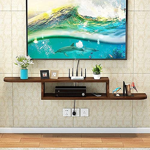 URBERY TV-Ständer zum Aufhängen an der Wand, schwebendes Fernsehgerät, an der Wand befestigtes Fernsehschrank-Regal Router-Regal DVD-Set-Top-Box-Lagerregal/D / 150Cm/D/100Cm