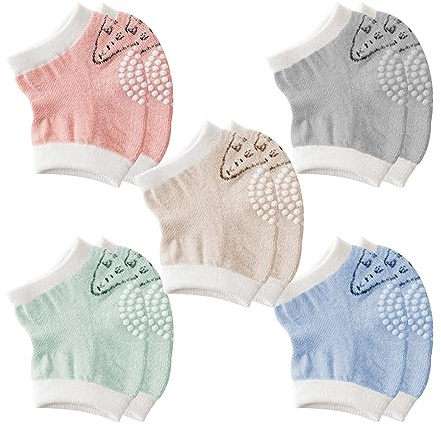 TAFACE 5 Paires De Genouillères, Genouillères Souples, Antidérapantes, Extensibles, Protection De Sécurité Pour Bébé Rampant, Genouillères Pour Bébé Rampant