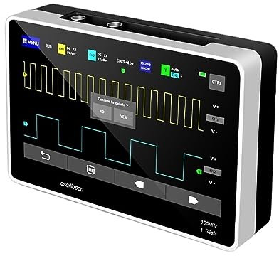 EBAYTV Oscilloscope Tablette numérique Oscilloscope Double Canal 100 MHz Bande passante analogique 1GSa taux d'échantillonnage multimètre de Forme d'onde Auti-Burn