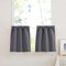 PONY DANCE Scheibengardinen Blickdicht Bistrogardine Modern Fenstergardinen 2er Set B 60 x H 45 cm Verdunklungsvorhänge Kurz Gardinen Küche Fenster Vorhänge Wohnwagen, Grau