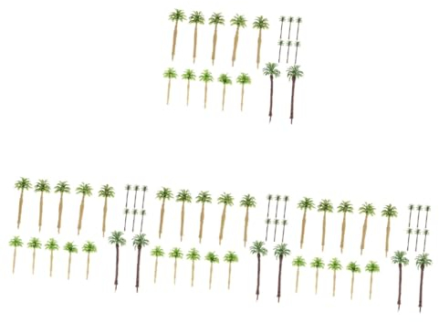 TOYANDONA 68 Stück Miniatur Kokosnussbaum Modell Miniatur Szenenbäume Mini Bäume Zum Basteln Modell Künstliche Miniatur Bäume Zum Basteln Bäume Mini Palmen
