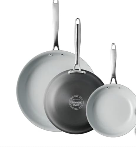 Tramontina Juego de 3 Skillets de cerámica anodizada, para interiores antiadherentes