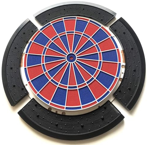 Dartscheibe/Ersatz Wurfkreis mit 82 Dart Segmente passend für Löwen Turnier HB8 + HB9 Dart SM94 + SM96 + 4 Randsegmente in schwarz