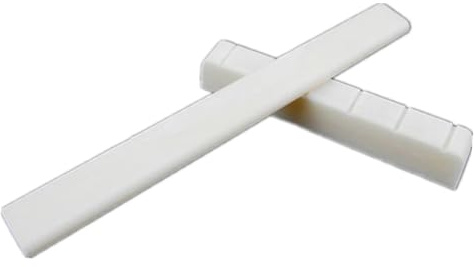 Knochensteg Sattel Satz Dj0304 für Klassische Gitarre Weiß | Ersatzteil Satz, Langlebiges Material, 2-in-1 Ausführung, Kompatibel mit Klassischer Gitarre