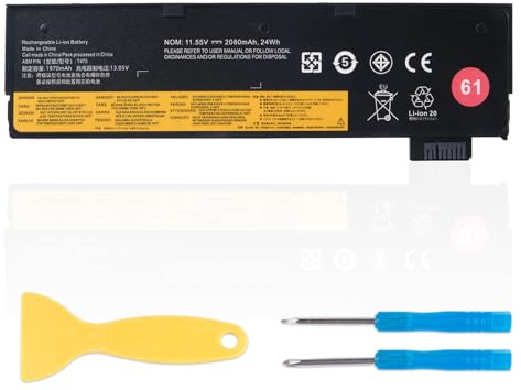01AV422 01AV423 01AV452 61 Battery Compatible with Lenovo ThinkPad T470 T480 T570 T580 A475 A485 P51S P52S 01AV424 01AV491 SB10K97579 SB10K97580 SB10K97581 SB10K97597 4X50M08810, 11.55V/ 24Wh