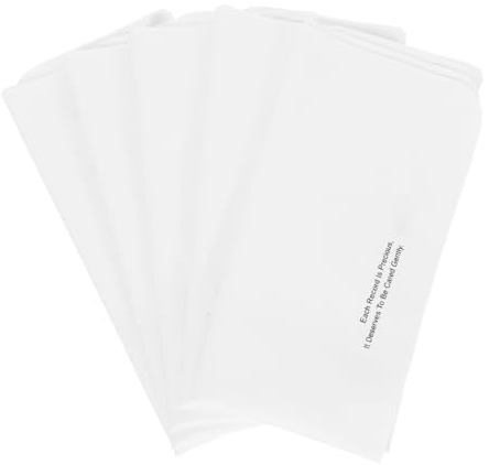 SECFOU 5pcs Cd Disc Cleaner Microfiber Cloth Set for Vinyl Record and Screen Cleaning, Anti-scratch Dust Wipes for Travel and Car Use, Small White Cleaning Cloths