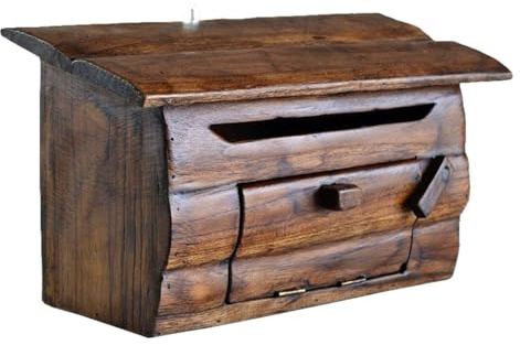Boite aux Lettres Normalisée, Boîte Aux Lettres Extérieure en Bois Murale pour Journal Créative pour La Décoration Intérieure Usage Domestique