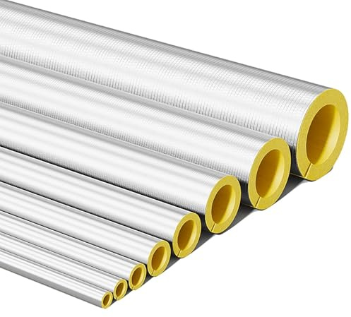 Steam Pipe Boiler Insulation Pipe Sleeve, Glass Wool Pipe Rock Wool Insulation Pipe, Fireproof & Noise Reduction, Industry and Construction, Boilers/Industrial Pipes(ID-114mm/4.49 TH-30mm/1.18)