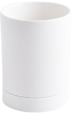 IDEANATEGRATE Escurridor Cubiertos de Cerámica Blanco Multifuncional para Cocina, Organizador y Porta Utensilios que Mantiene la Vajilla Seca