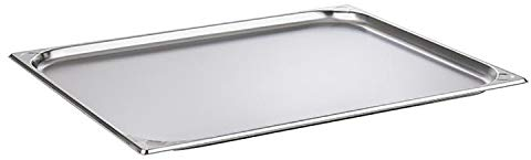 APS 81000 Récipient GN 2/1, récipient gastronorme en acier inoxydable/dimensions 65 x 53 cm/hauteur 2 cm/volume 5 litres