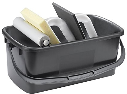 kwb Profi Fliesenleger-Waschset 3-teilig - 10 l Wasch-Eimer, Zellgummi-Kunststoffbrett und Hydroschwamm - Perfekt für professionelles Fliesen-Waschen - Made in Germany