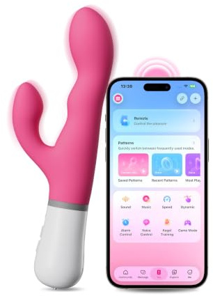 LOVENSE Nora G Punkt Vibration für Frauen, Klitoris Stimulator für Sie | Rotation Dildo Vibrator mit App, Spielzeug Synchronisierung, Rabbit Vibrator Sexspielzeug für Frauen Solo Paare