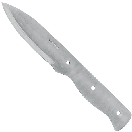 Condor Tool & Knife Bushlore Blade Blank - 1075 High Carbon Steel - Knife Blank with a Scandi Grind - Product is Sold Without Sheath - 4.3in Blade - 4.6oz