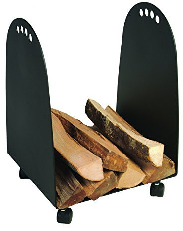 Lienbacher Holzkorb, mit Rollen schwarz beschichtet B/H/T = 40/58/36 cm