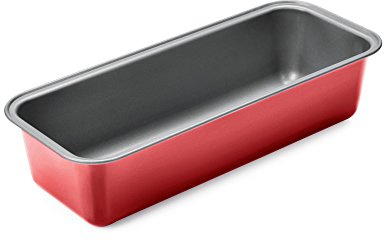 Original Kaiser Berry Color Backform Kastenform 30 x 11 x 8 cm, Königskuchenform antihaftbeschichtet, Kastenform Kuchen, Brote, gleichmäßige Bräunung, rot