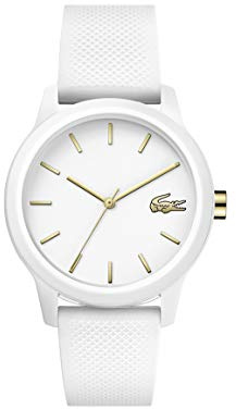 Lacoste Analog Quarzuhr für Herren oder Damen Kollektion Lacoste.12.12 mit einem stilvollen Silikonarmband mit Petit Piqué-Textur
