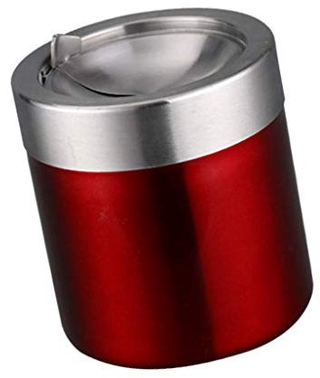 Tubayia Poubelle de Table en Acier Inoxydable pour Maison, Bureau, Bar, café, Rouge