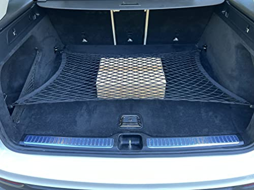 Floor Style Automotive Elastic Trunk Mesh Cargo Net for Mercedes-Benz GLC 2016-2025 - Premium Trunk Organizers and Storage - Luggage Net for SUV- Best Car Organizer for Mercedes-Benz GLC