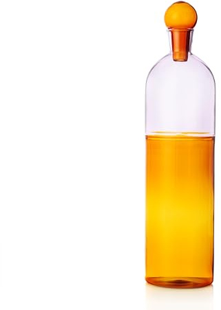 Ichendorf Milano Bouteille, Ambre - Rose - Ambre, Collection Light Couleur, 95 cl, verre borosilicate, fait main