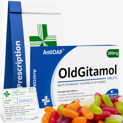 Oldgitamol Funny Birthday Gifts For Him Old Age Retirment Sweets Funny Presents Gift's For Women Dad Boyfriend Husband Brother Grandad Gift's 40th 50th 60th Birthday Gifts For Men