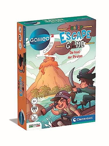 Clementoni Galileo Escape Game Junior - Die Insel der Piraten - Escape Spiel für Kinder ab 6 Jahren - Gesellschaftsspiel & Familienspiel 59337