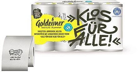 Goldeimer Toilettenpapier 56 Rollen, 8.400 Blatt, 3-lagig | Soziales Recyclingpapier, Blauer Engel, Made in Germany, wolkenweich & 100 % Recycling