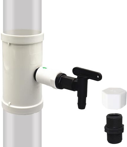 Fallrohr Regensammler Anschlussrohr, Speedy Regensammler, Regenwassersammler Fallrohr, Wasserfänger Verbindungsrohr, Wassersammler Zubehör, Regensammler für Fallrohre (75mm)