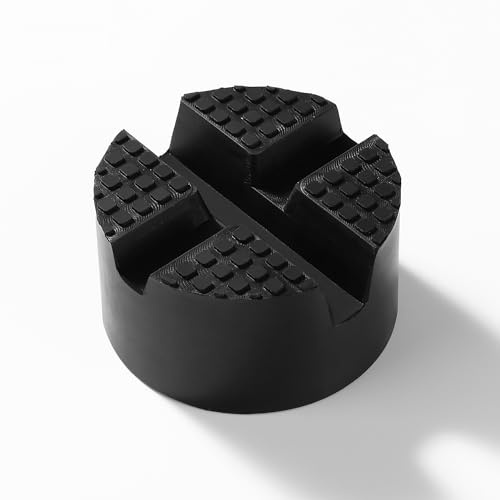 Lyeteung Goma Gato Hidraulico para Coche 80mm, Almoadilla de Gato Universal Bloque de Goma con Ranura, Almohadilla de Goma Jack Pad, para Elevadores Gatos