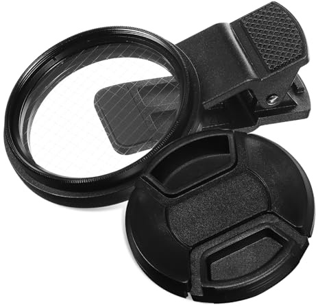 Handykamera Objektivfilter Clip 52mm Kunststoff 4-Punkt Schwarz | Mobile Phone Kamera, Klare Linse, Geeignet für Nachtaufnahmen, Tragbares Zubehör