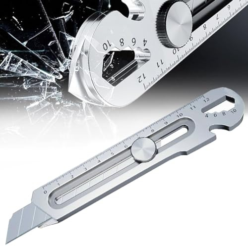 Schweres Mehrzweck Gebrauchsmesser, 2024 Edelstahl Universalmesser, Profi Cuttermesser, Multifunktionales Mehrzweck Teppichmesser Druckguss Cutter Messer (1PCS)