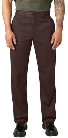 Dickies herr avslappnade affärsbyxor, Mörkbrun, 38W / 30L