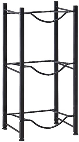 Soporte para jarras de agua, organizador apilable de almacenamiento de botellas de agua de 5 galones, soporte organizador de jarra desmontable de acero al carbono resistente