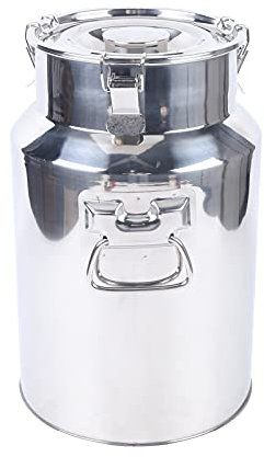 Pichet à lait hermétique en acier inoxydable 201 de 18 litres avec porte-vin pour le stockage du riz, du lait, du vin et de la farine