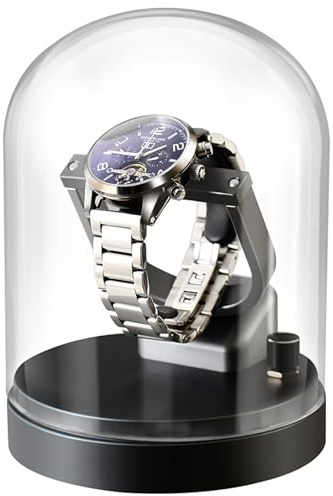 findtime Automatik Uhrenbeweger 1 Uhr Leise Uhrenbeweger für Automatikuhren Uhrendreher Akku Watch Winder Uhrenbox Uhrenbeweger Aufladbar Automatische Uhrenbeweger Box