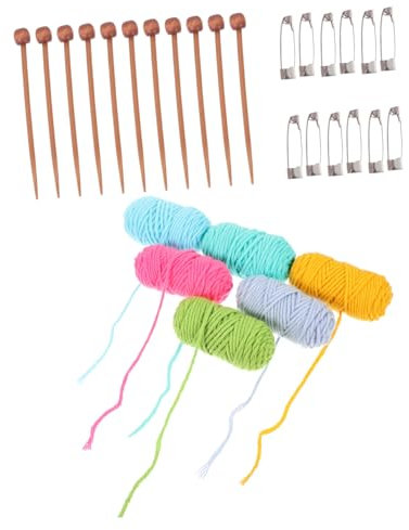 Gogogmee 1satz Mini Strickset Für Puppen Teiliges Set Kleinen Stricknadeln Und Bunten Für -broschen Und Handarbeiten Leichte Und Tragbare Strickwerkzeuge Für Kreative Bastelprojekte