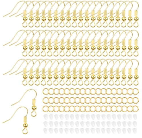 300 Pezzi Ganci per Orecchini Fai da Te, Ganci Orecchini, Monachelle per Orecchini, Orecchini Diy Ganci Orecchini, Accessori per orecchini, Per Fai Da Te Creazione Gioielli